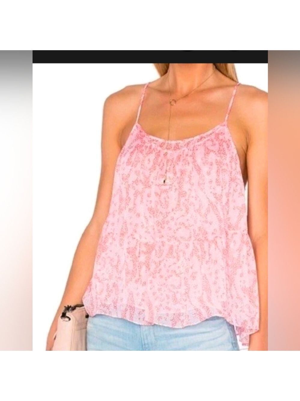 Diane Von Furstenberg Coral 'Baylee' Print Silk Tank Size Large